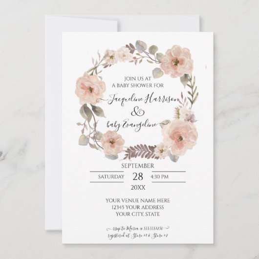 Sjabloon Baby shower (Voorkant)