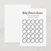 Sjabloon baby shower game (Voorkant / Achterkant)