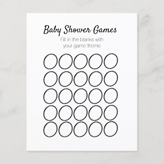 Sjabloon baby shower game flyer (Voorkant)
