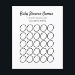 Sjabloon baby shower game flyer<br><div class="desc">Baby shower Bingo Theme Sjablonen voor games</div>