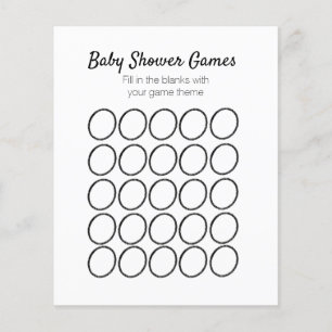 Sjabloon baby shower game flyer