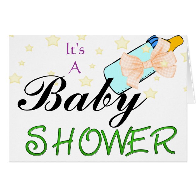 SJABLOON BABY SHOWER INVITATIE (Voorkant Horizontaal)