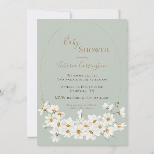 SJABLOON Baby shower Kaart (Voorkant)