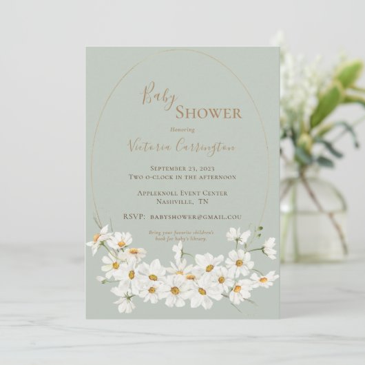 SJABLOON Baby shower Kaart (Staand voorkant)