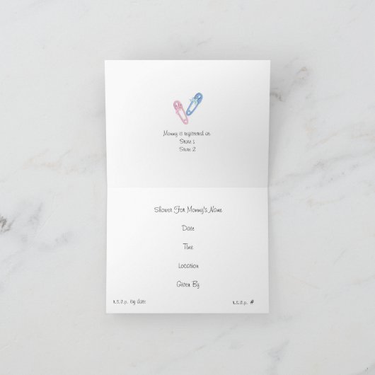 sjabloon baby shower uitnodiging (Binnen)