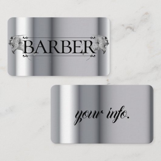 sjabloon barber visitekaartje (Voorkant / Achterkant)