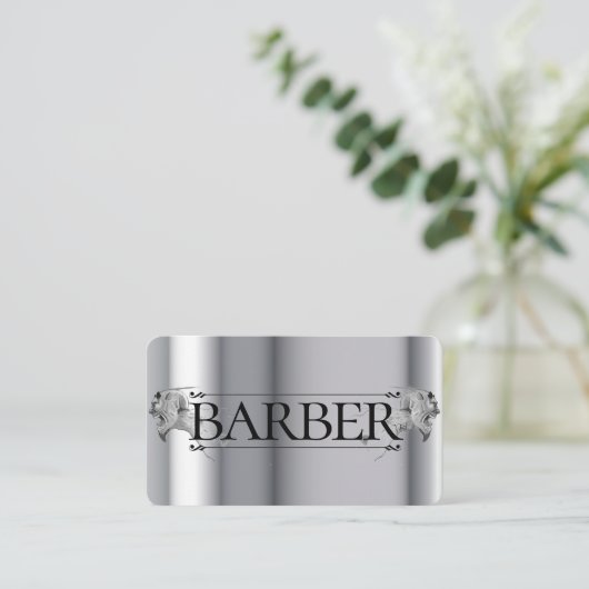 sjabloon barber visitekaartje (Staand voorkant)