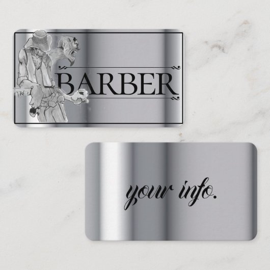 sjabloon barber visitekaartje (Voorkant / Achterkant)