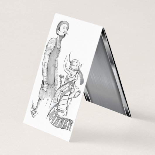 Sjabloon barber visitekaartje (Achterkant)