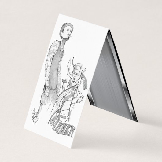 Sjabloon barber visitekaartje (Voorkant)