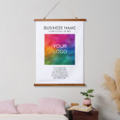 Sjabloon Bedrijf Logo Tekst Promotie Hangend Wandkleed (Slaapkamer)