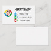 Sjabloon bedrijfsinformatie | Zakelijke profession Visitekaartje (Voorkant / Achterkant)