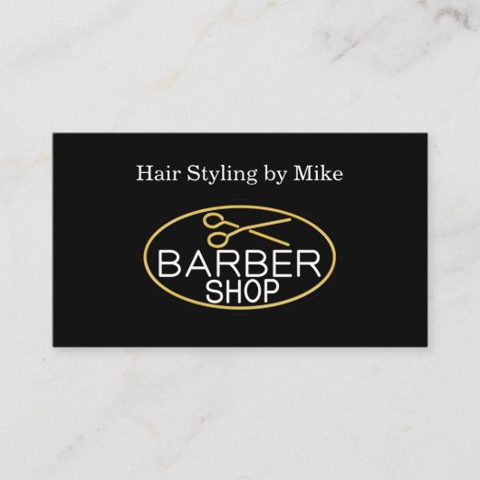 Sjabloon bedrijfskaart voor Barber Shop Appointing Visitekaartje (Voorkant)