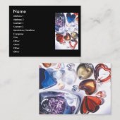 Sjabloon bedrijfskaart voor glashart Waterverf Visitekaartje (Voorkant / Achterkant)