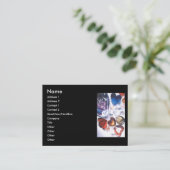 Sjabloon bedrijfskaart voor glashart Waterverf Visitekaartje (Staand voorkant)