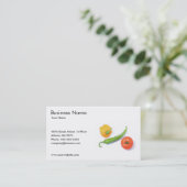 Sjabloon bedrijfskaart voor groenten visitekaartje (Staand voorkant)