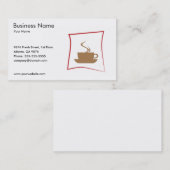 Sjabloon bedrijfskaarten koffie-winkel visitekaartje (Voorkant / Achterkant)