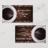 Sjabloon bedrijfskaarten koffie-winkel visitekaartje (Voorkant / Achterkant)