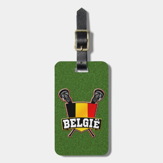 Sjabloon Belgische Lacrosse Bagagelabel (Voorkant verticaal)