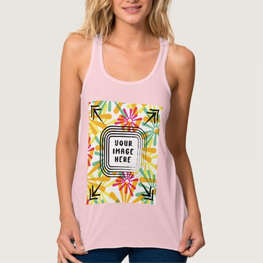 Sjabloon Bella+Canvas Flowy Racerback Tanktop (Voorkant)