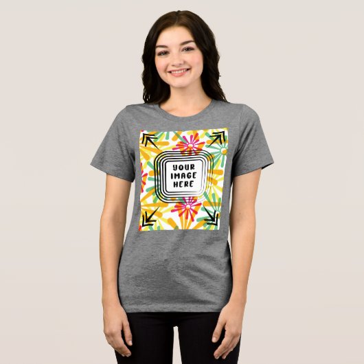 Sjabloon Bella + Canvas Vrouwen Tri-blend T Shirt (Voorkant volledig)