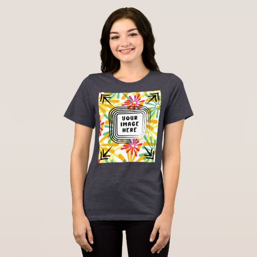 Sjabloon Bella + Canvas Vrouwen Tri-blend T Shirt (Voorkant volledig)