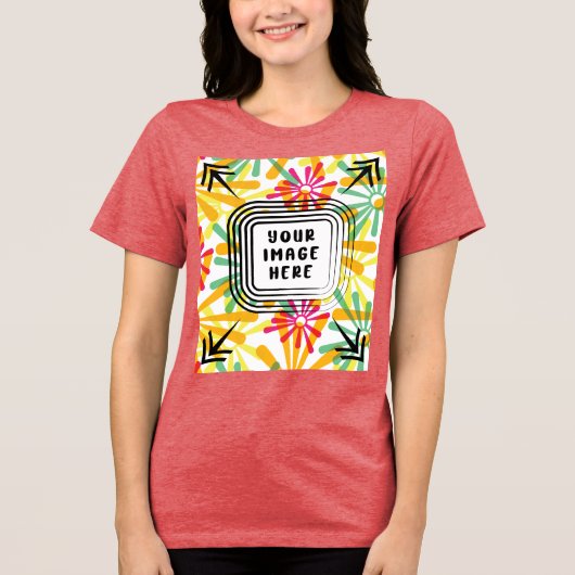 Sjabloon Bella + Canvas Vrouwen Tri-blend T Shirt (Voorkant)