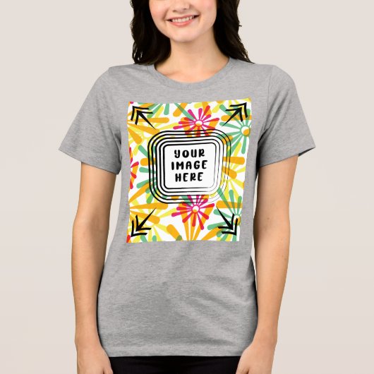 Sjabloon Bella + Canvas Vrouwen Tri-blend T Shirt (Voorkant)