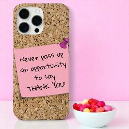 Sjabloon Berichtenbord voor pinnen roze noot iPhone 16 Pro Max Hoesje