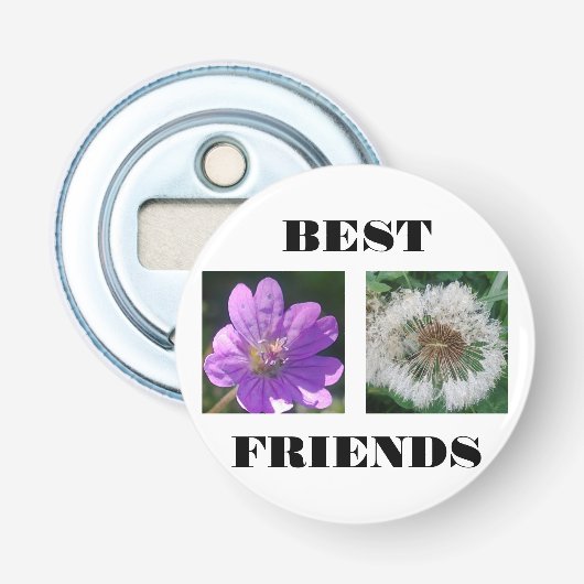 Sjabloon beste vrienden Afbeelding Button Flesopener (Voorkant)