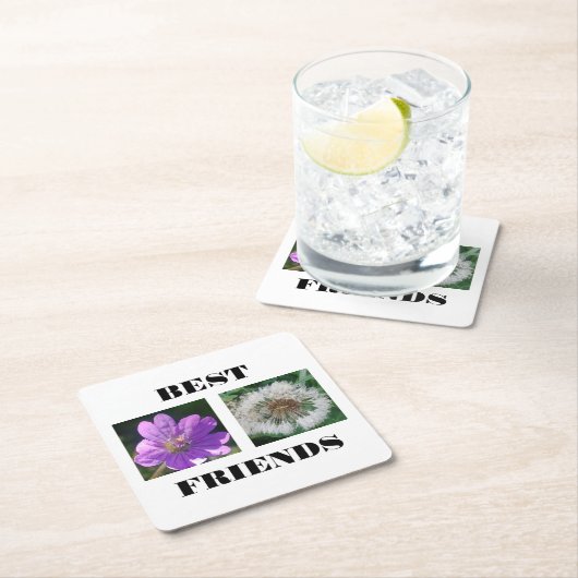 Sjabloon beste vrienden Afbeelding Kartonnen Onderzetters (Insitu)
