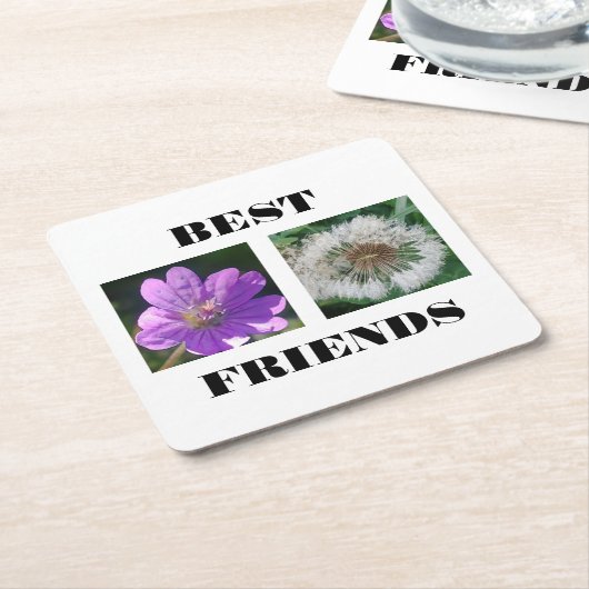 Sjabloon beste vrienden Afbeelding Kartonnen Onderzetters (Schuin)