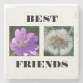 Sjabloon beste vrienden Afbeelding Stenen Onderzetter (Voorkant)