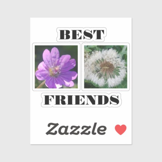 Sjabloon beste vrienden Afbeelding Sticker (Vel)
