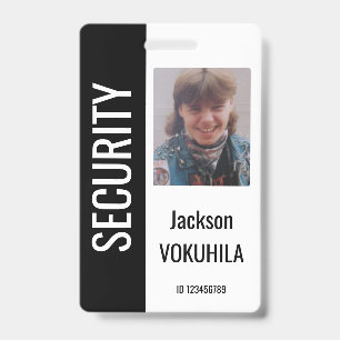 Sjabloon Beveiligingsfoto-Logo zwart-wit Badge