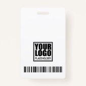 Sjabloon Beveiligingsfoto-Logo zwart-wit Badge (Achterkant)