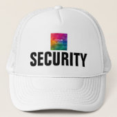 Sjabloon beveiligingspersoneel bemanningslid voor trucker pet (Voorkant)