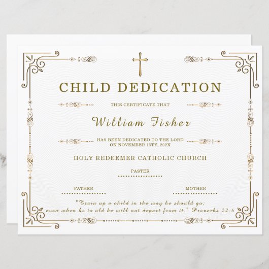 Sjabloon Bewerkbaar certificaat voor toewijzing va (Voorkant / Achterkant)