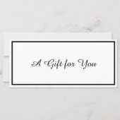 Sjabloon bewerkbaar fotografisch cadeaubon (Achterkant)