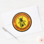 Sjabloon  bijenhoningetiket ronde sticker (Envelop)