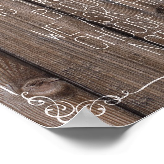 Sjabloon, bijtend hout, trouwbord afdrukken poster (Hoek)