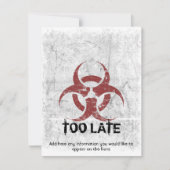 Sjabloon Biohazard Grunge Kaart (Voorkant)