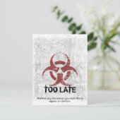 Sjabloon Biohazard Grunge Kaart (Staand voorkant)