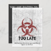 Sjabloon Biohazard Grunge Kaart (Voorkant / Achterkant)