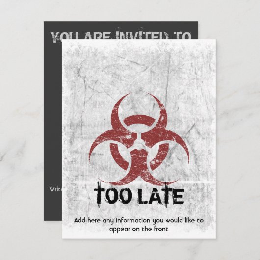 Sjabloon Biohazard Grunge Kaart (Voorkant / Achterkant)