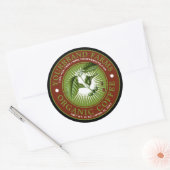 Sjabloon  biologisch koffieetiket ronde sticker (Envelop)