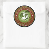 Sjabloon  biologisch koffieetiket ronde sticker (Tas)