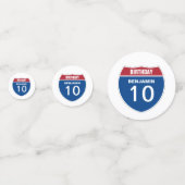 Sjabloon BIRTHDAY INTERSTATE DESIGN Confetti (Voorkanten)