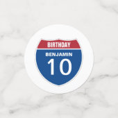 Sjabloon BIRTHDAY INTERSTATE DESIGN Confetti (Kleine voorkant)