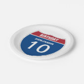 Sjabloon BIRTHDAY INTERSTATE DESIGN Papieren Bordje (Gekanteld)